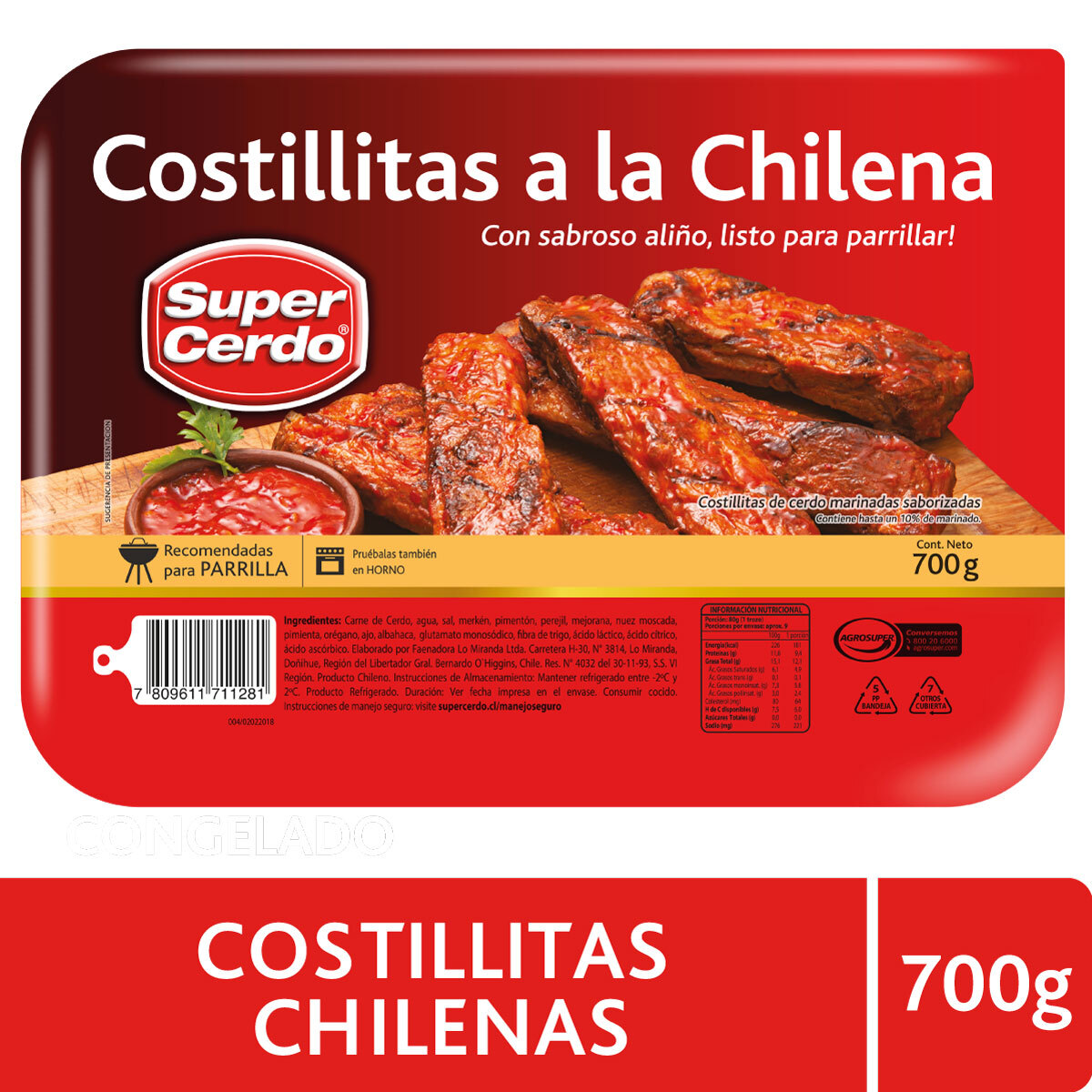 Costillitas de Cerdo a la Chilena