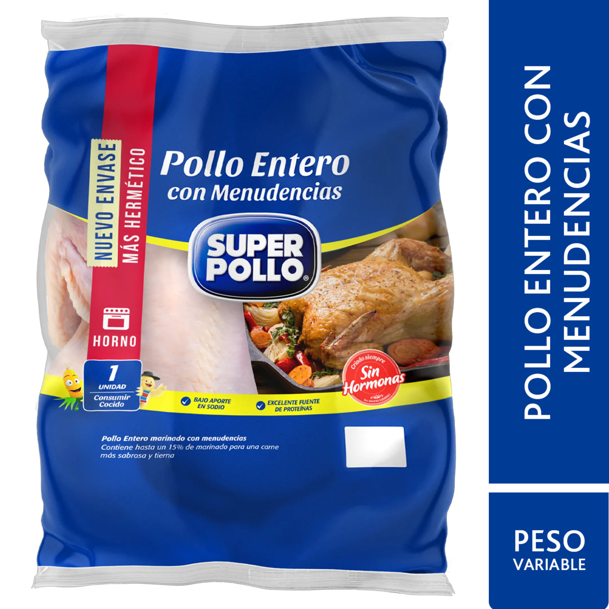 Pollo Entero Con Menudencia