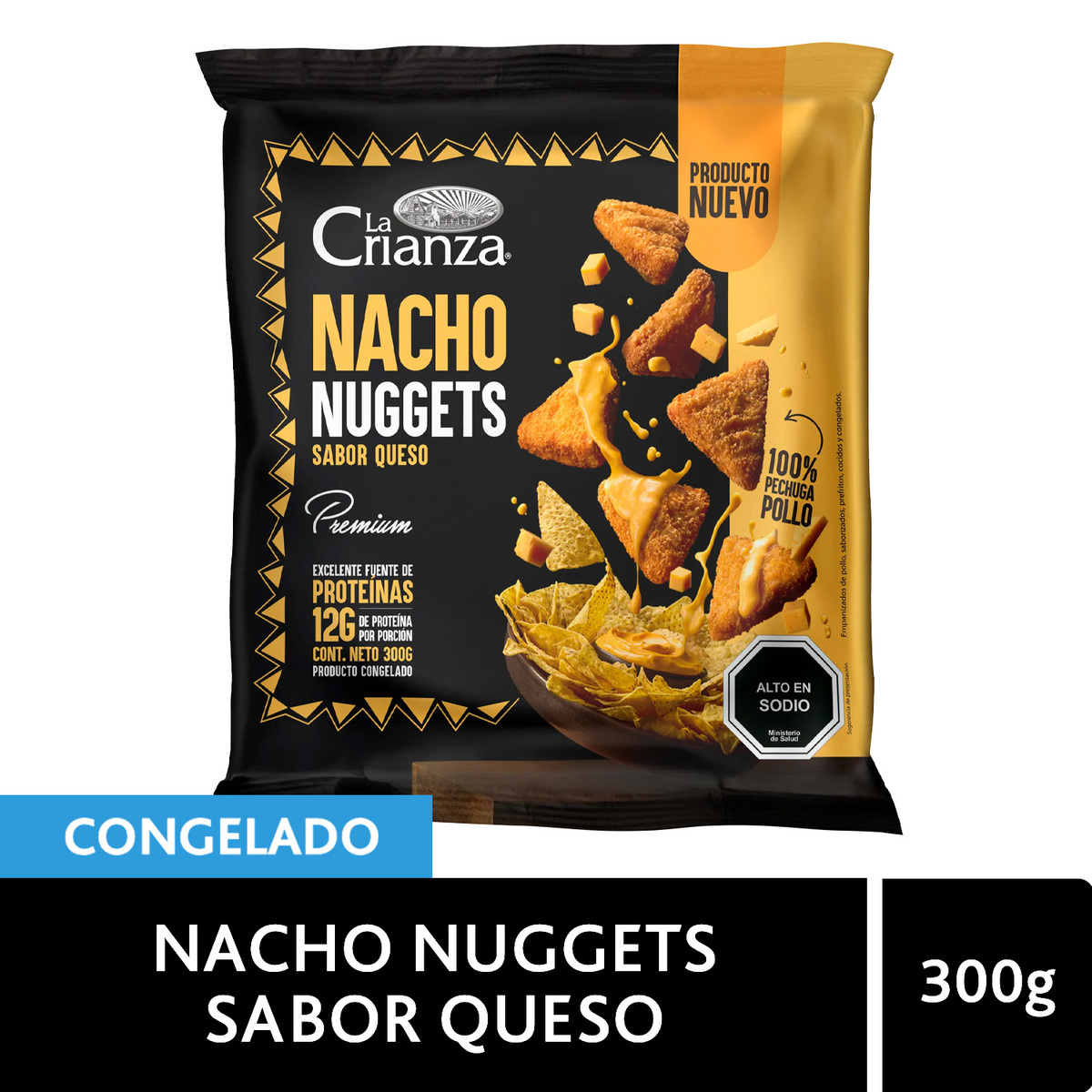 Nuggets con forma de Nacho Sabor Queso Snack