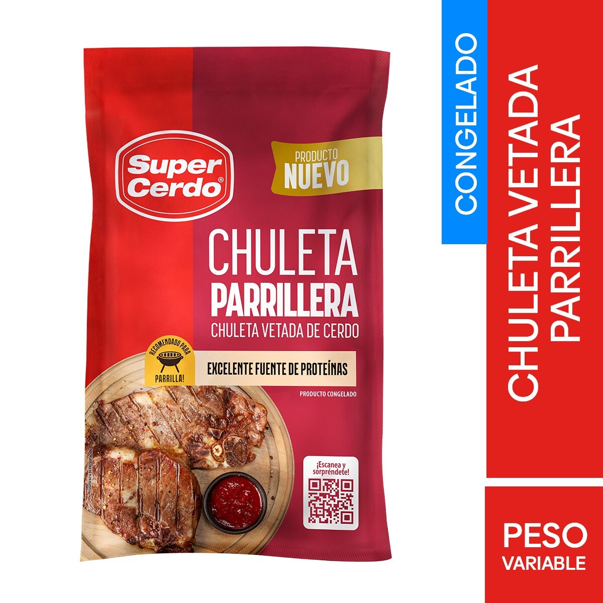 Chuleta Vetada Parrillera De Cerdo